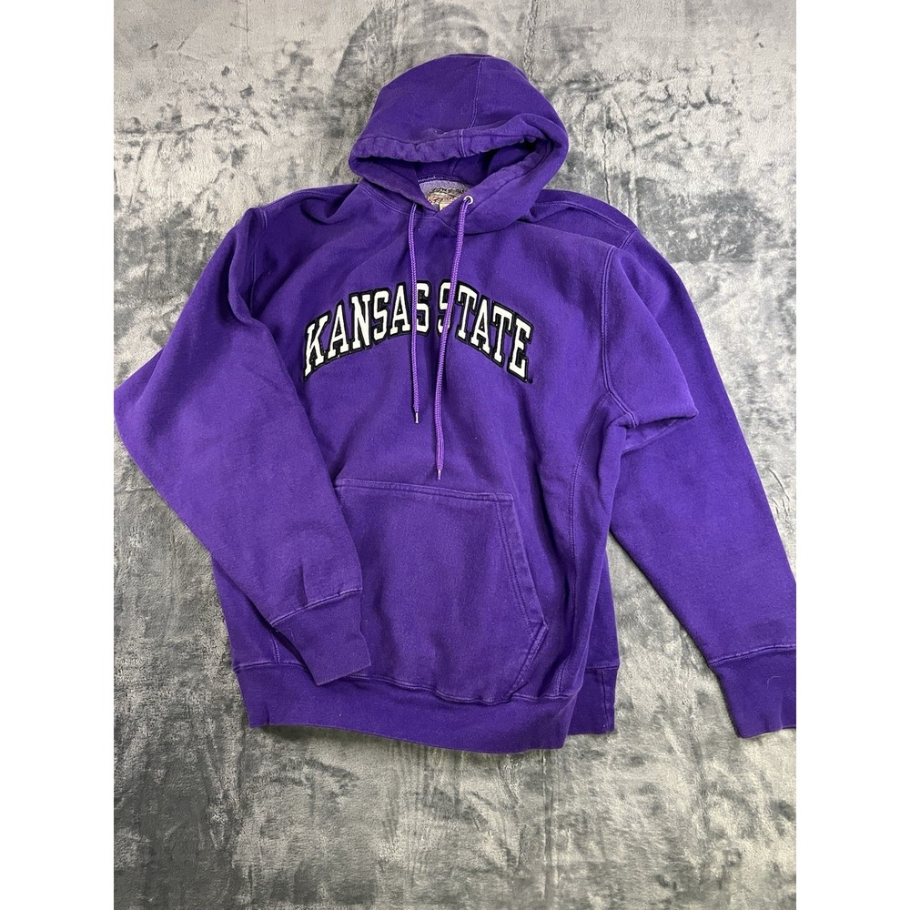 Steve & Barry's Kansas State Wildcats Purple Pullover Hoodie Sweatshirt Men's L